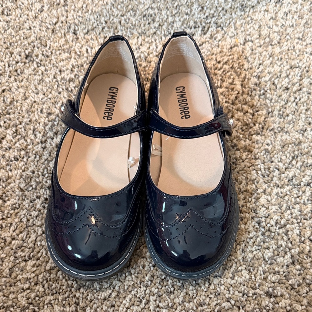 Gymboree Navy Blue Patent Leather Kids Dress Shoes